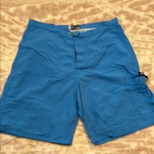 Vibrant Blue Swim Trunks with Durable Design